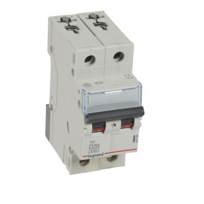 Wyłącznik Nadprądowy S 302 2P D20A 6kA TX3 403739 LEGRAND (403739)